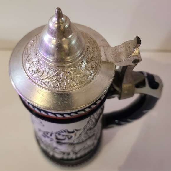 Vintage Avon Beer Stein with Pewter Lid 1977 Collectible Beer Stein - Picture 5 of 7